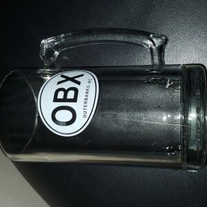 Outerbanks NC drinking glass clear glass 7” tall beer mug Beer Mug Stein OXB